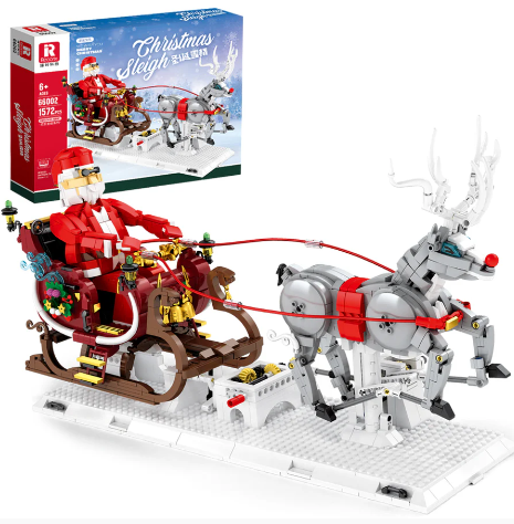 Reobrix 66002 Santa's Christmas Sleigh US Warehouse Express