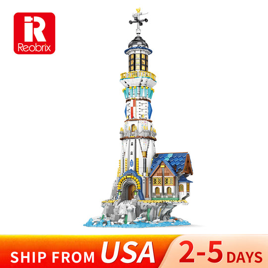 Reobrix 66028 Medieval Lighthouse Architecture Building Blocks Set  US Warehouse Express