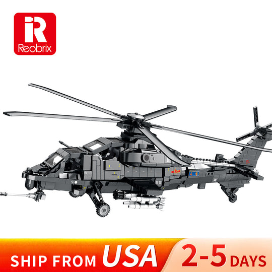 Reobrix 33033 WZ-10 Fiery Thunderbolt Armed Helicopter US Warehouse Express