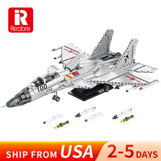 Reobrix 33023 Flying Shark J-15 Fighter Aircraft  US Warehouse Express