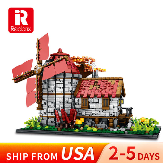 Reobrix 66014 European Century Windmills Town  US Warehouse Express