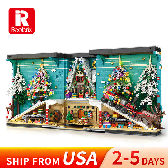 Reobrix 66033 Christmas Book Nook  US Warehouse Express