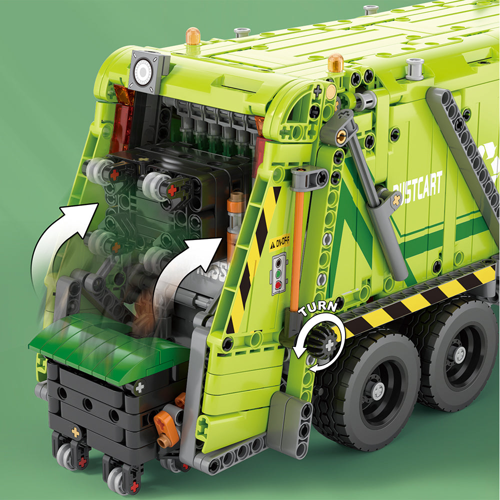 Load image into Gallery viewer, Reobrix 22022 Compressed Rubbish Truck Clamping Blocks 1488pcs 38.5 × 14.5 × 17 cm (Without Original Packaging)
