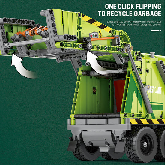 Load image into Gallery viewer, Reobrix 22022 Compressed Rubbish Truck Clamping Blocks 1488pcs 38.5 × 14.5 × 17 cm (Without Original Packaging)
