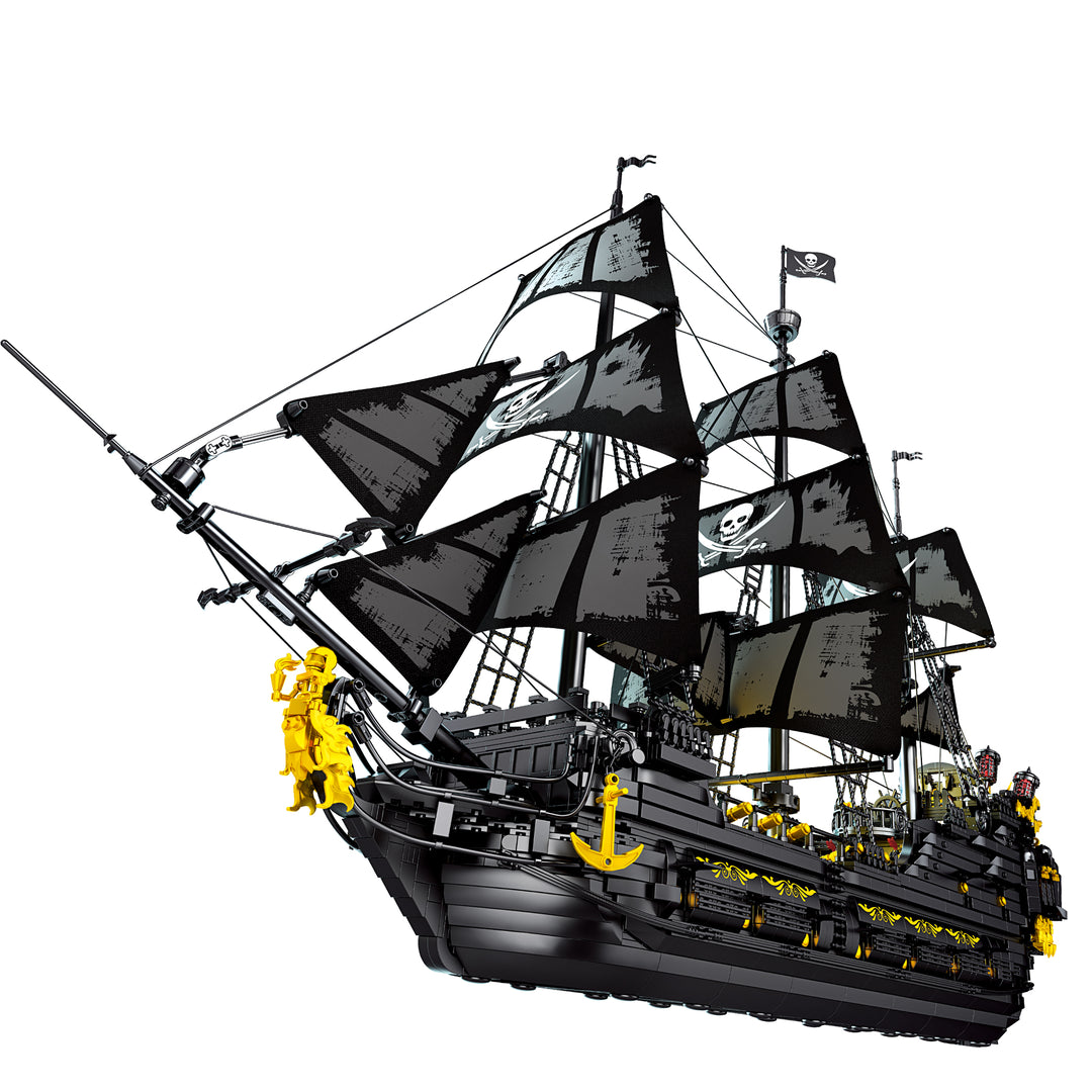 Reobrix 66036 Black Pearl Pirate Ship With Lights  US Warehouse Expre