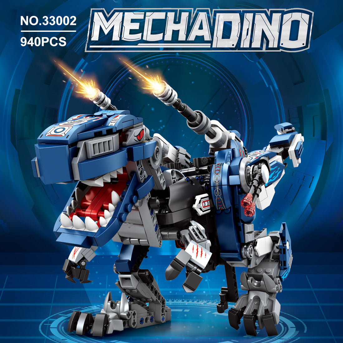 Reobrix 33002 Mecha Dino：Mecha Rex 940 pcs 16.5 × 39 × 20.5 cm (WITH ORIGINAL BOX)