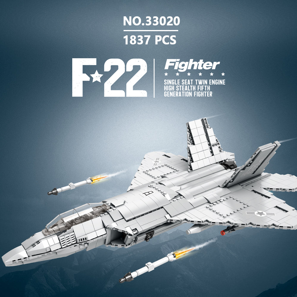 Reobrix 33020 F-22 aircraft Free shipping