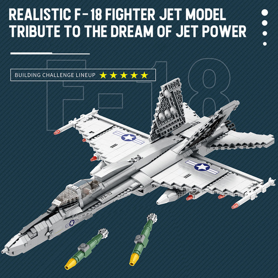 Reobrix 33022 F-18 Hornet Fighter 1387 pcs 53.5x41x13cm
