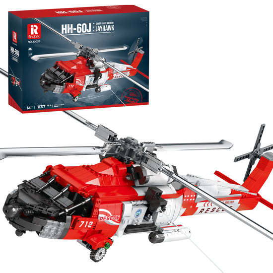 Load image into Gallery viewer, Reobrix 33026 HH-60J Guard Search  Rescue Aircraft 1137 pcs 67.5 × 52.5 × 13.5 cm
