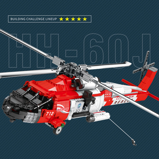 Laden Sie das Bild in den Galerie-Viewer, Reobrix 33026 HH-60J Guard Search  Rescue Aircraft 1137 pcs 67.5 × 52.5 × 13.5 cm
