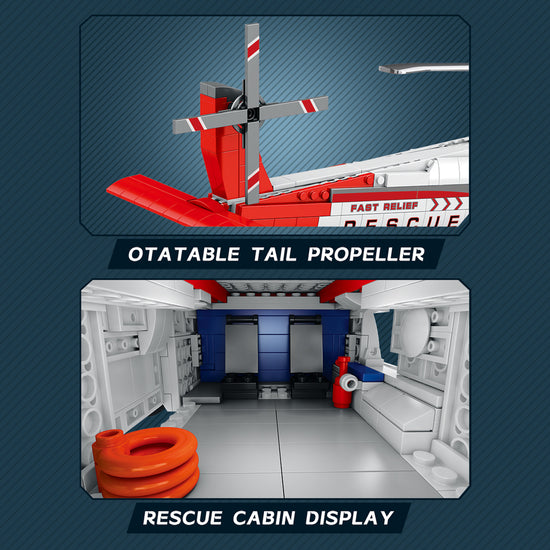 Load image into Gallery viewer, Reobrix 33026 HH-60J Guard Search  Rescue Aircraft 1137 pcs 67.5 × 52.5 × 13.5 cm
