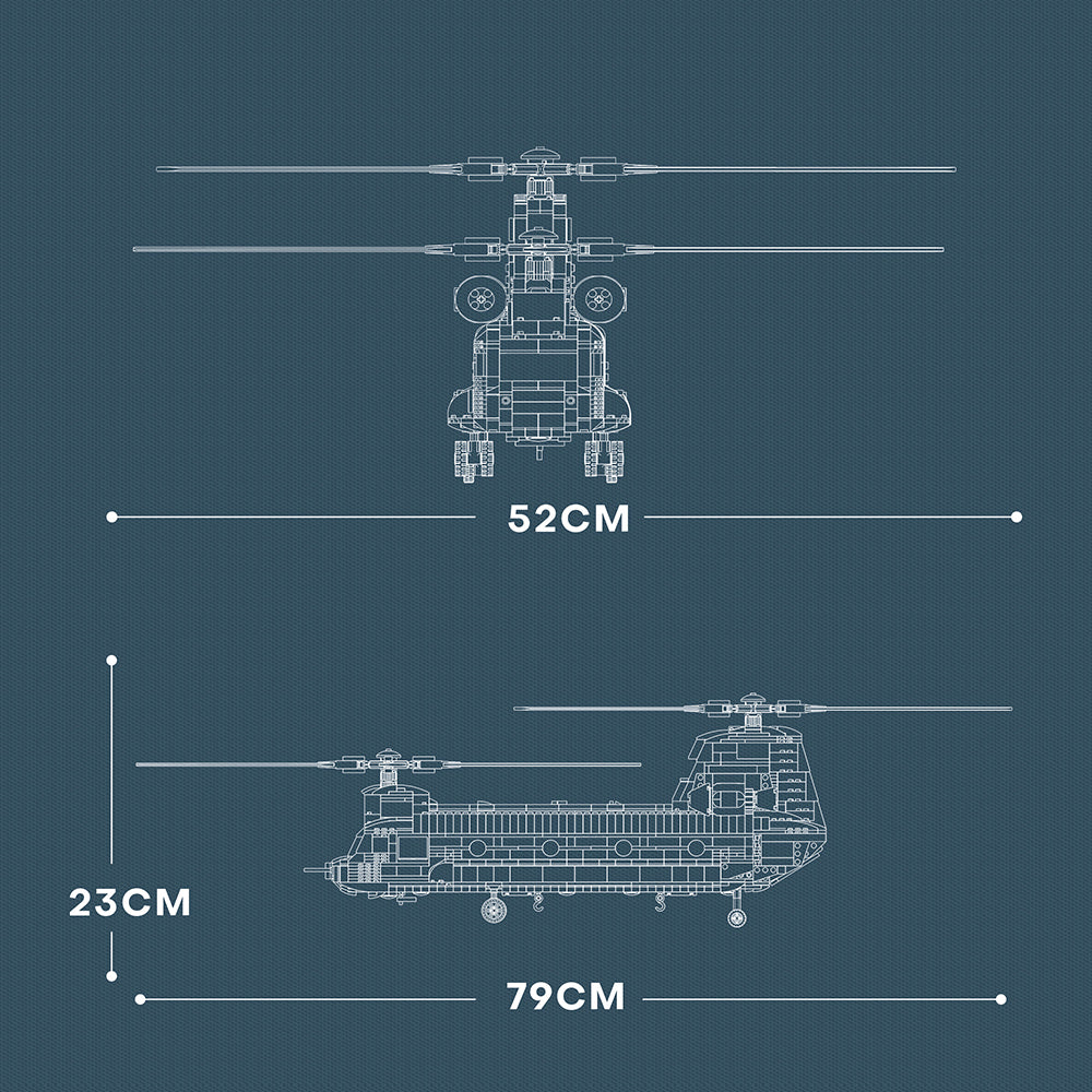 Reobrix 33031 CH-47 helicopter 1622pcs 79*52*23cm