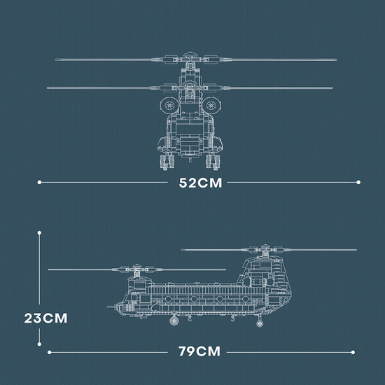 Load image into Gallery viewer, Reobrix 33031 CH-47 helicopter 1622pcs 79*52*23cm
