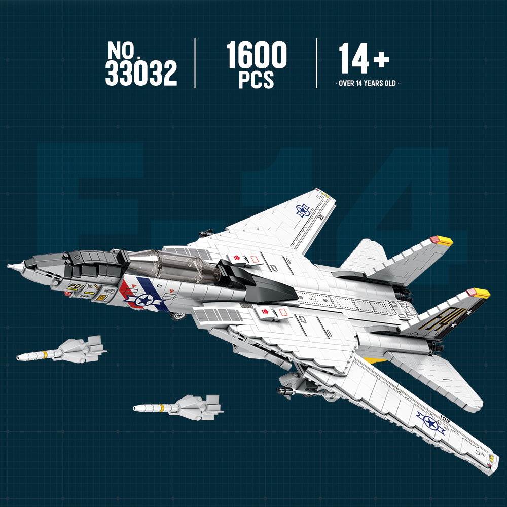 Reobix 33032 F-14 Fighter Tomcat 1600 pcs