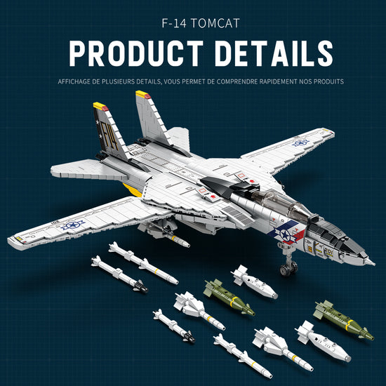 Reobix 33032 F-14 Fighter Tomcat 1600 pcs