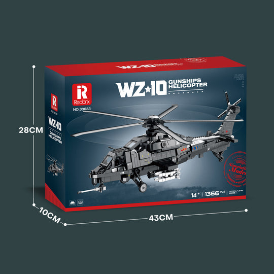 Reobrix 33033 WZ-10 Fiery Thunderbolt Armed Helicopter
