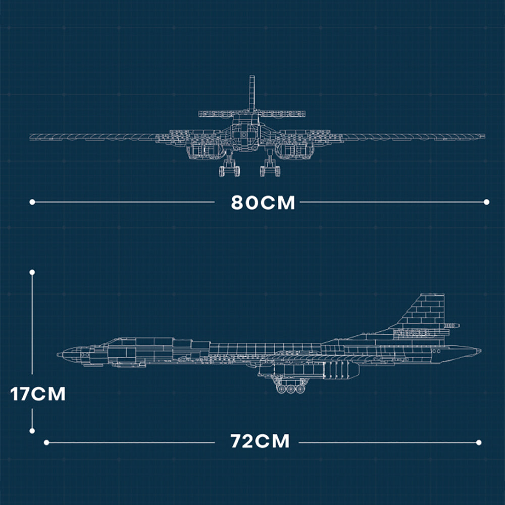 Reobrix 33036 TU-160 Strategic Bomber 1598 pcs 72 × 80 × 17 cm
