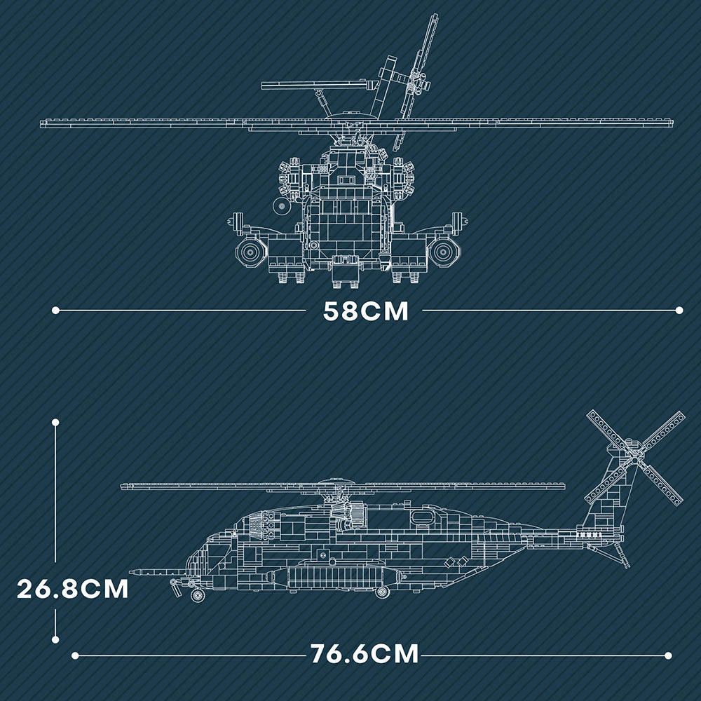 Reobrix 33037 CH-53E aircraft 2192 pcs 76.6 × 58 × 26.8 cm