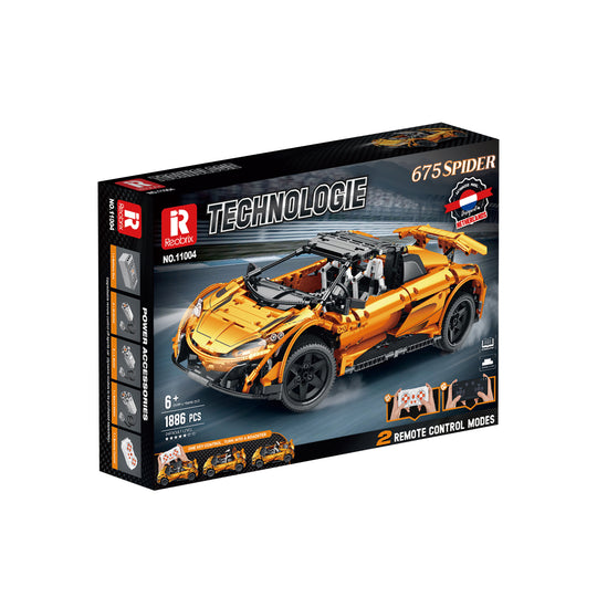 Reobrix 11004 Yellow Spider Supercar (RC Version)