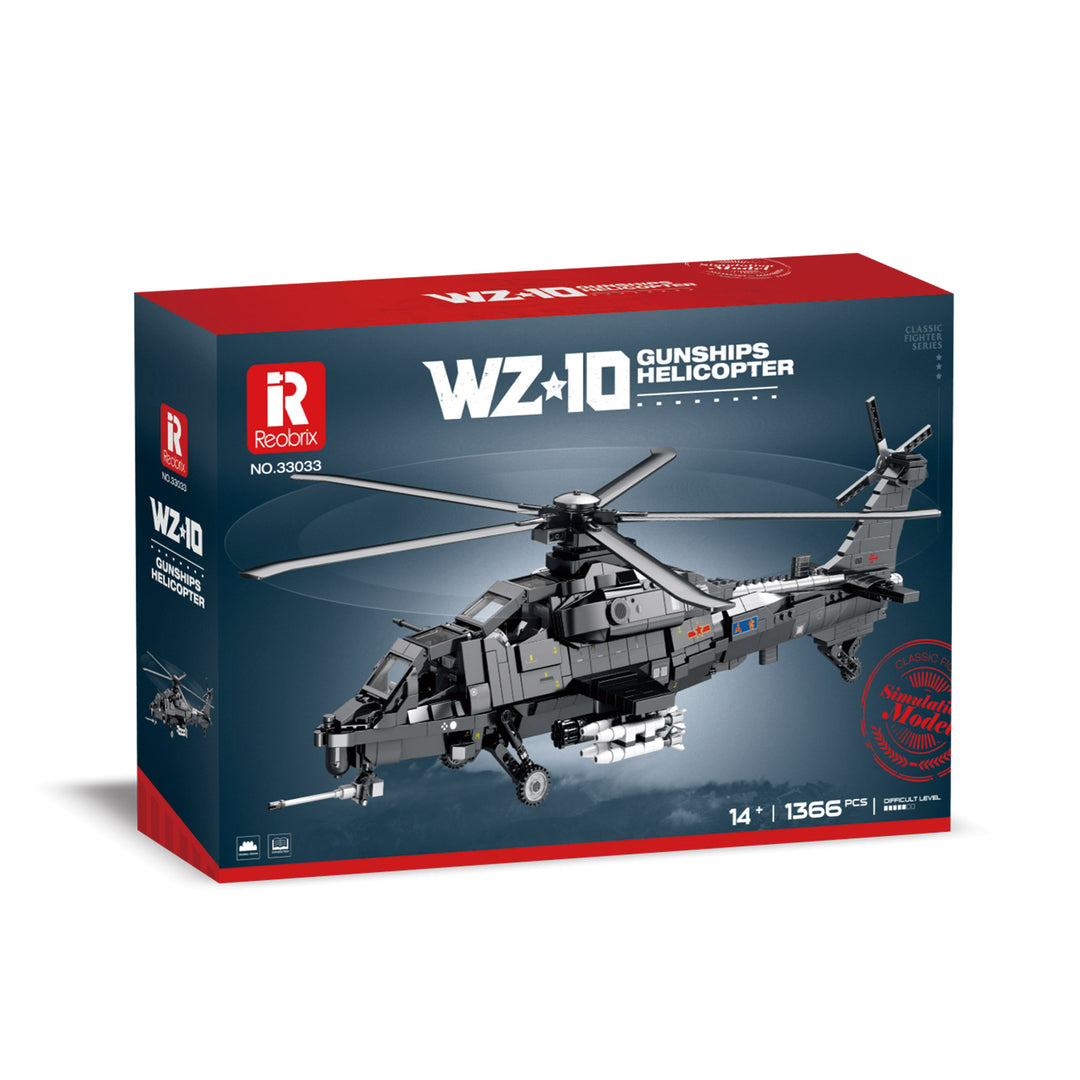 Reobrix 33033 WZ-10 Fiery Thunderbolt Armed Helicopter US Warehouse Express