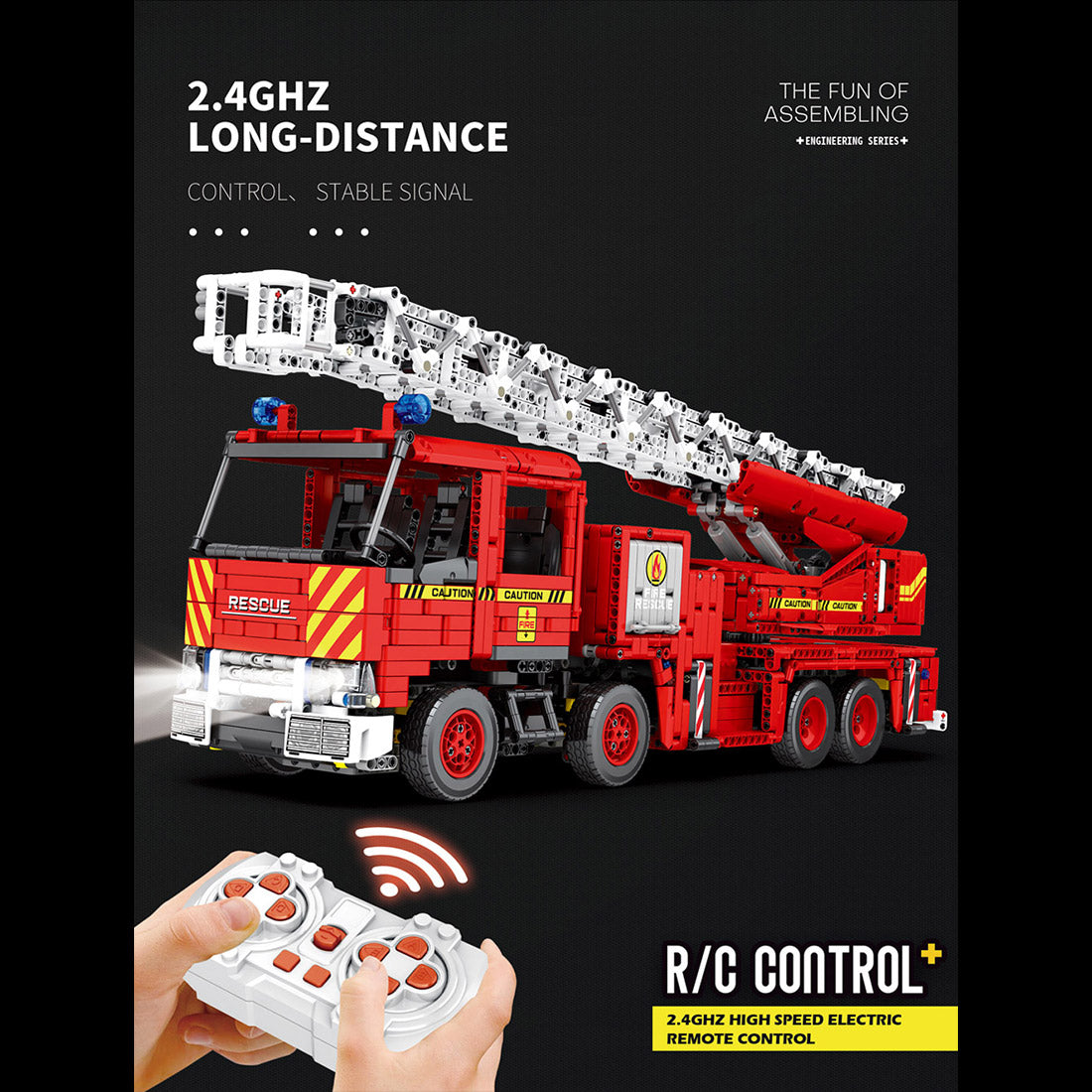 Load image into Gallery viewer, Reobrix 22005 Fire Ladder Truck Building Blocks 3266pcs 70 x 20 x 24.5 CM (Without Original Packaging)
