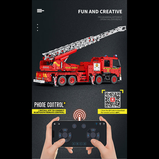 Laden Sie das Bild in den Galerie-Viewer, Reobrix 22005 Fire Ladder Truck Building Blocks 3266pcs 70 x 20 x 24.5 CM (Without Original Packaging)
