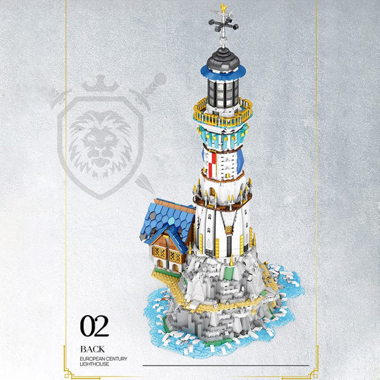 Reobrix 66028 Medieval Lighthouse Architecture Building Blocks Set 3228pcs 34.5 × 42.5 × 74.5 cm