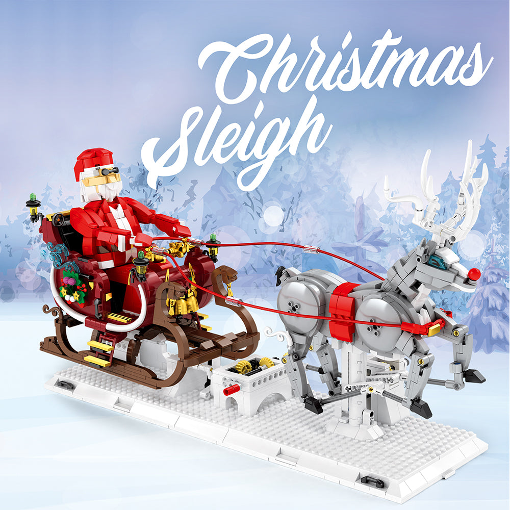 Reobrix 66002 Santa's Christmas Sleigh US Warehouse Express