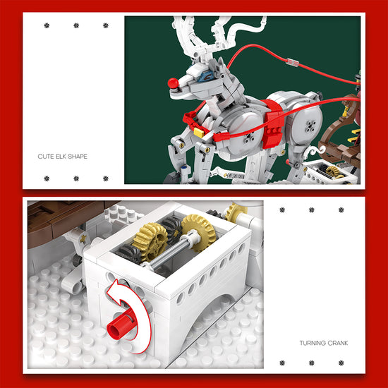 Load image into Gallery viewer, Reobrix 66002 Santa&amp;#39;s Christmas Sleigh 1572pcs 67,4 x 29,6 x 37,6 cm (with original box)
