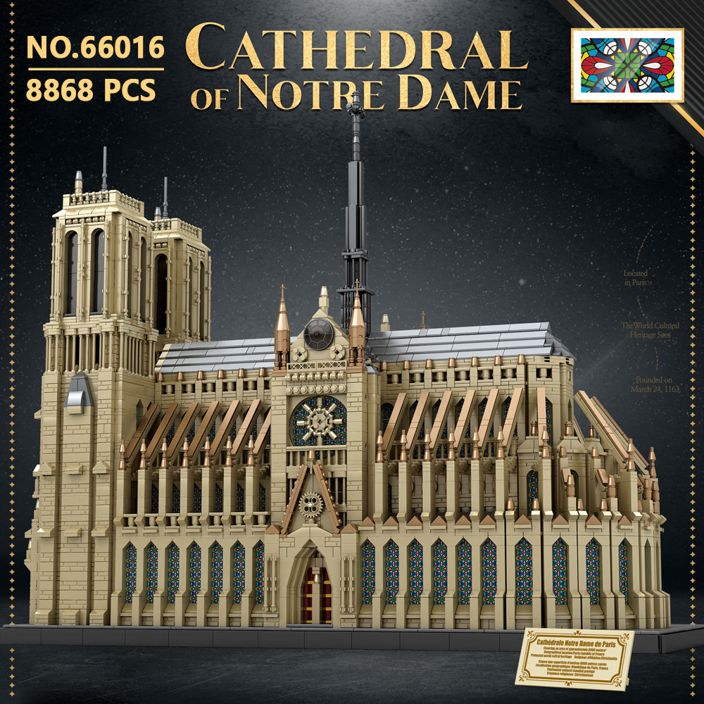 Laden Sie das Bild in den Galerie-Viewer, Reobrix 66016 Notre Dame Cathedral in Paris 8868 pcs 66.5 × 27.5 × 57 cm
