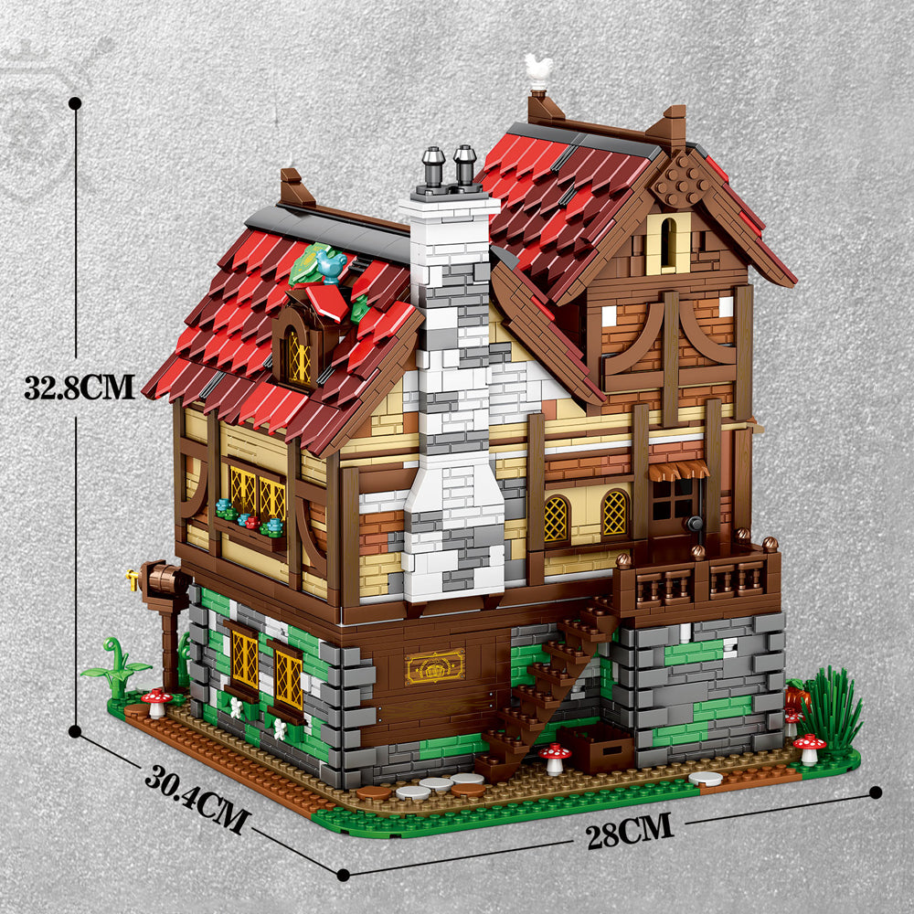 Load image into Gallery viewer, Reobrix 66018 Medieval Tavern 2831 pcs 28 × 30.4 × 32.8 cm
