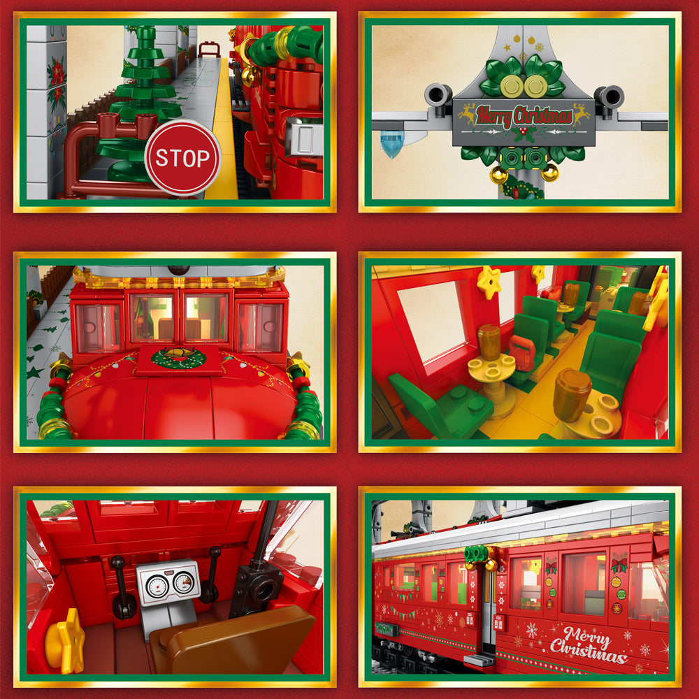 Load image into Gallery viewer, Reobrix 66034 Christmas train 2822 pcs 73.5 x 19 x 22cm (WITH ORIGINAL PACKAGING)
