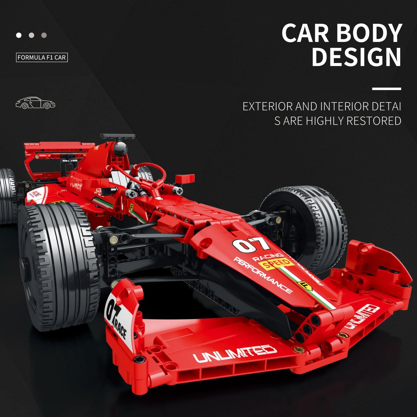 Reobrix 11007 Formula F1 Car 928pcs 56 × 25.5 × 13 cm (Original Packaging)