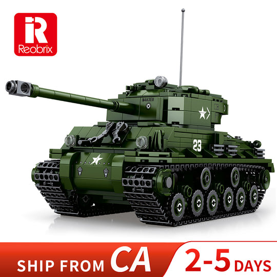 Reobrix-77030  Sherman M4A3E8 World of tanks Official License CA  Warehouse Express