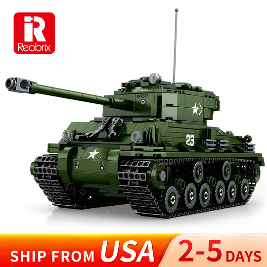 Reobrix-77030  Sherman M4A3E8 World of tanks Official License   US Warehouse Express