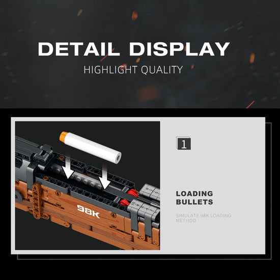 Load image into Gallery viewer, Reobrix 77003 KAR 98k Sniper Rifle Karabiner 1082pcs 104 x 6 x 15 cm (with original box)

