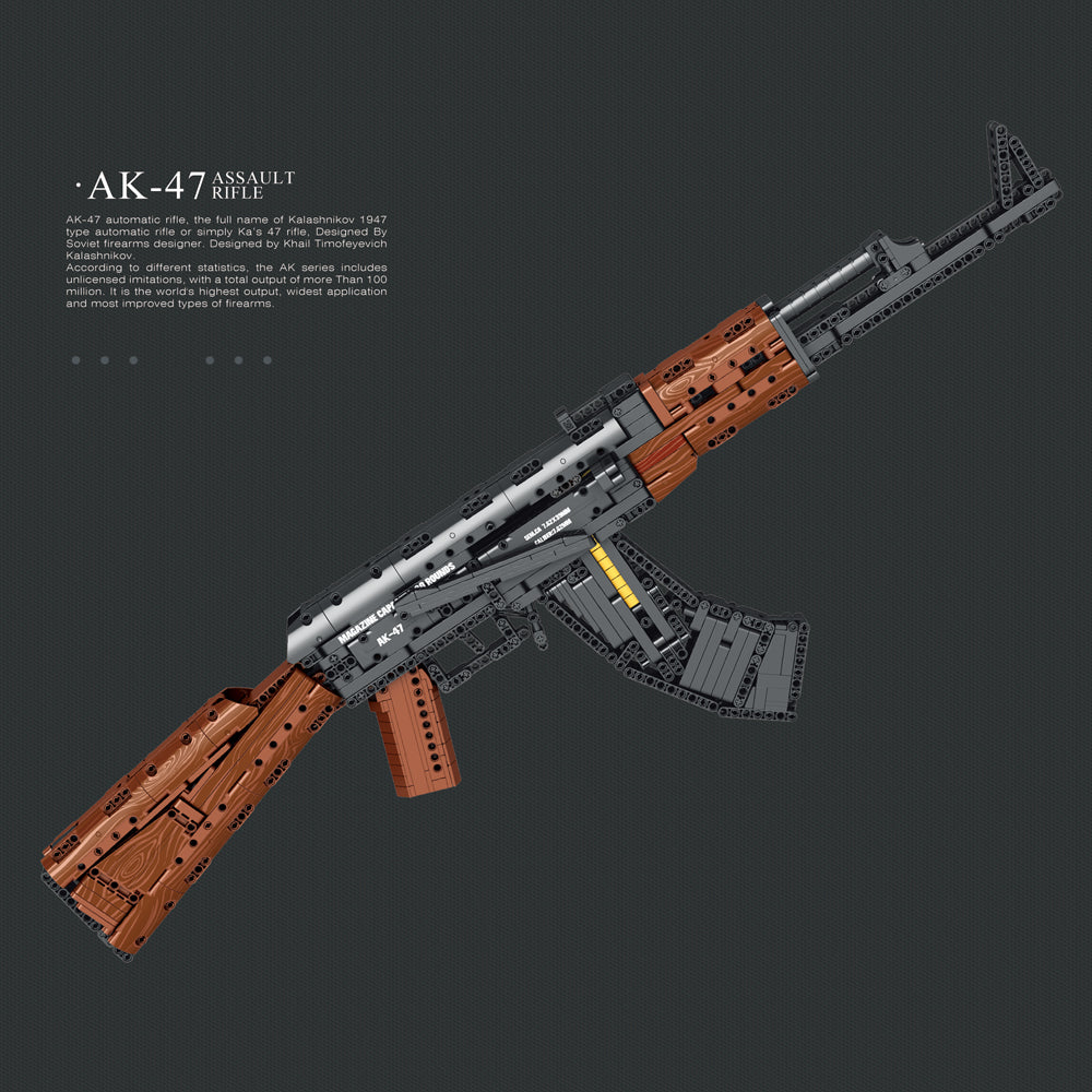 Reobrix 77005 AK47 Assault Rifle Machine Gun 1366pcs 83.5 x 6.5 x 25.5 cm (with original box)