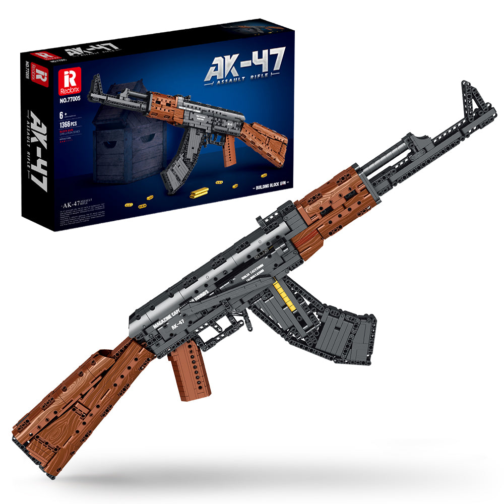 Reobrix 77005 AK47 Assault Rifle Machine Gun 1366pcs 83.5 x 6.5 x 25.5 cm (with original box)