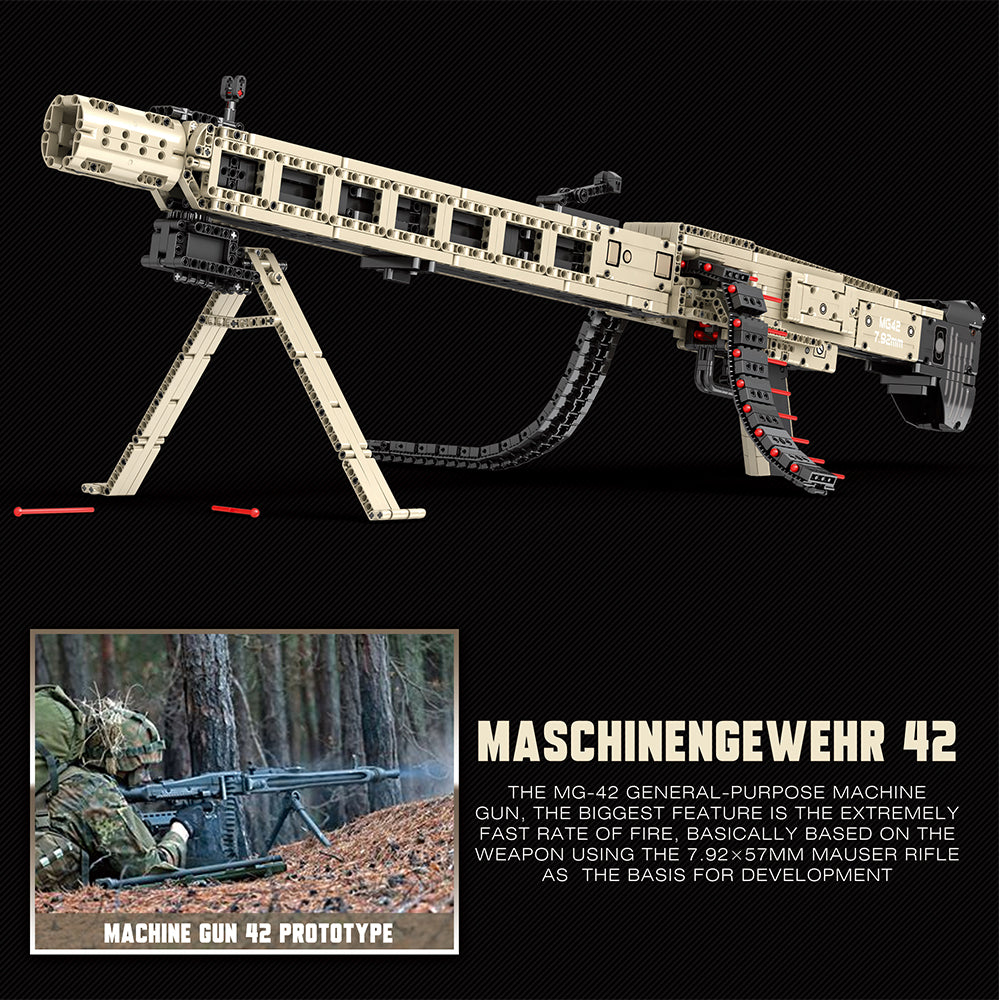 Reobrix 77006 MG42 Maschine Gun Maschinengewehr 42 1886pcs 101.5 x 9.5 x 20 cm (without original box)