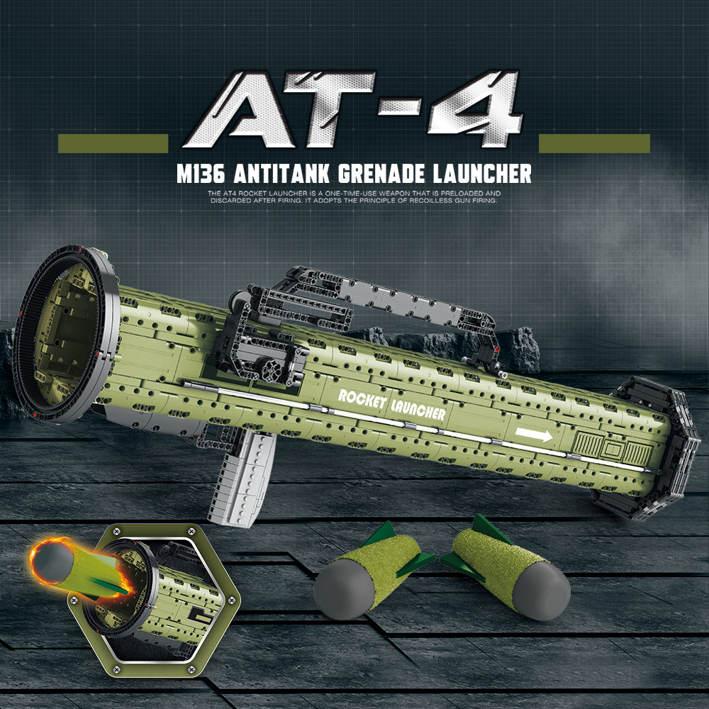 Load image into Gallery viewer, Reobrix 77027 AT-4 M136 ANTITANK GRENADE Launcher 1748pcs 83.5 x 16.5 x 28 cm  (without original box)
