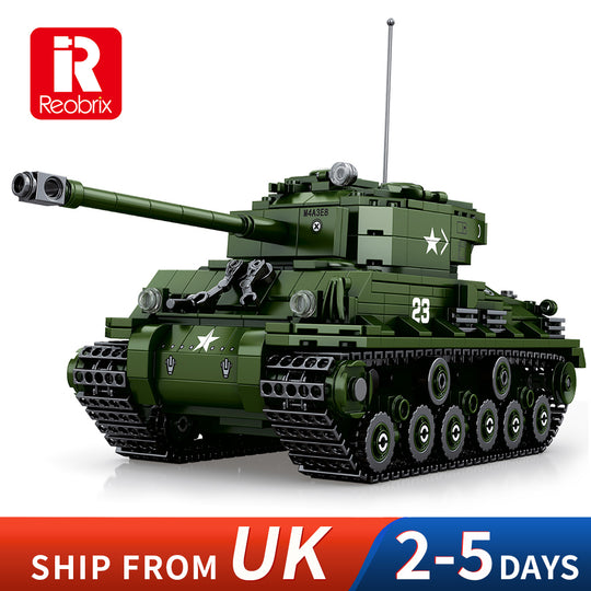 Reobrix-77030  Sherman M4A3E8 World of tanks Official License  UK  Warehouse Express