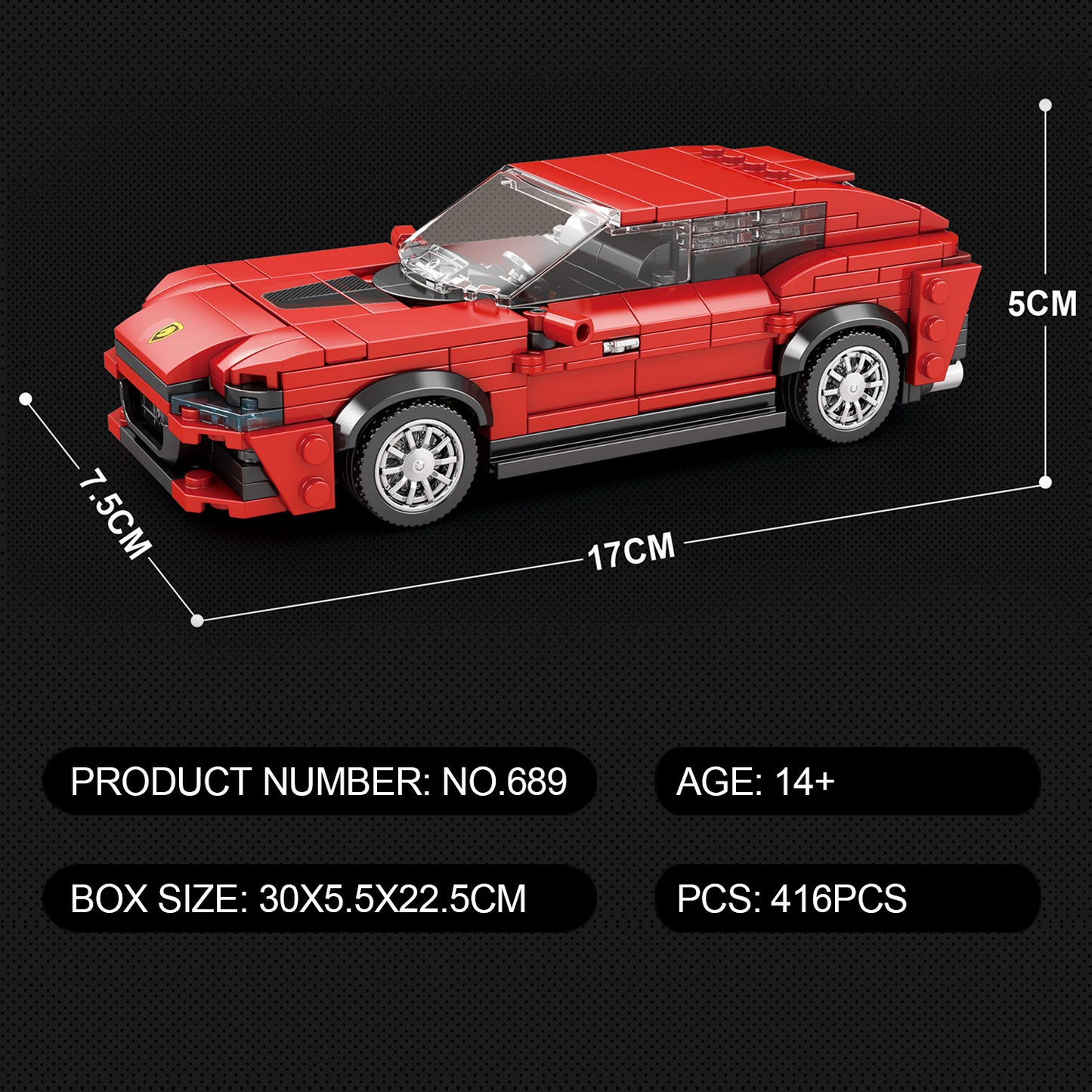 Load image into Gallery viewer, Reobrix 689 car 416pcs 1:24 17 × 7.5 × 5 cm Original Packaging
