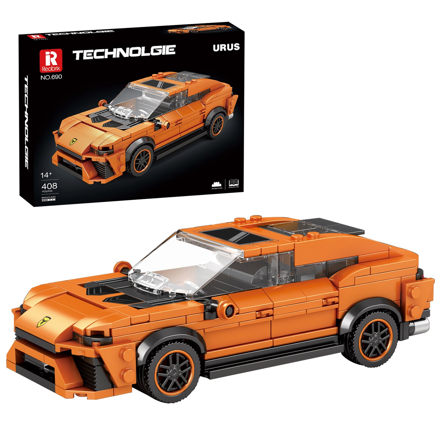 Load image into Gallery viewer, Reobrix 690 car 408pcs 1:24 17 × 8 × 5.5 cm Original Packaging
