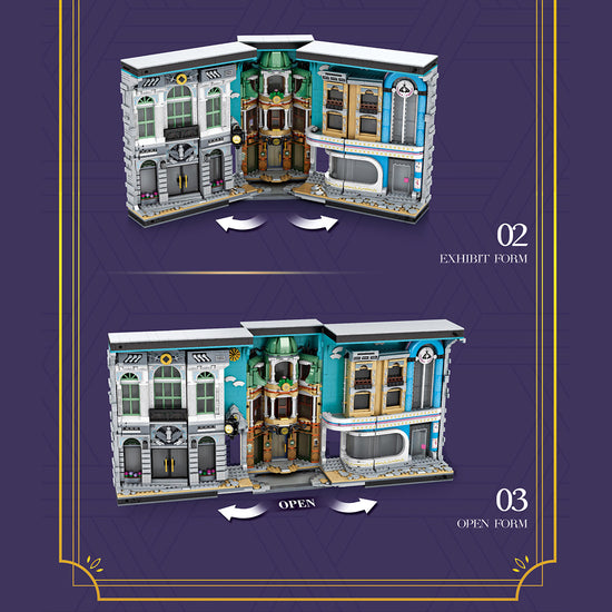 Load image into Gallery viewer, Reobrix 66032 Streetscape Book of Architecture 3108pcs 63.5 × 14 × 29.5 cm (Without Original Packaging)
