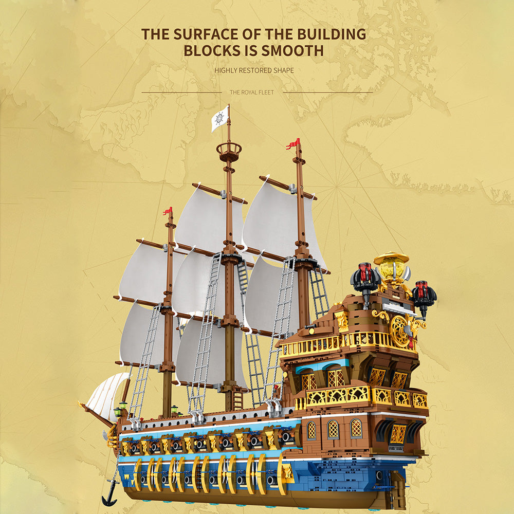 Reobrix 66011 Piratenschiff klemmbausteine 3162pcs 87 × 20× 70 cm (Without Original Packaging)